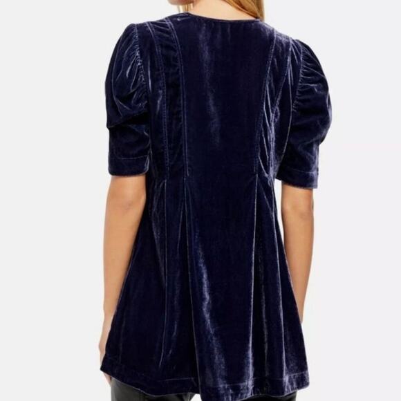 Free People Adele Luxe Velvet Deep V Mini-Dress,  Parties, Taylor Swift Style S - Picture 3 of 16